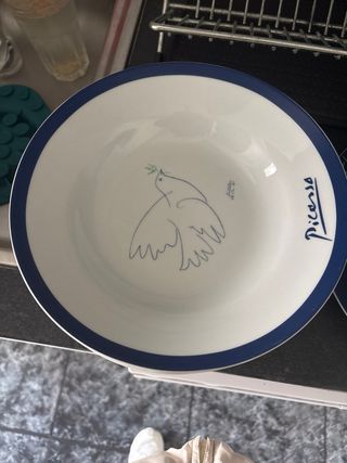Set Platos Picasso Paloma Paz Azul