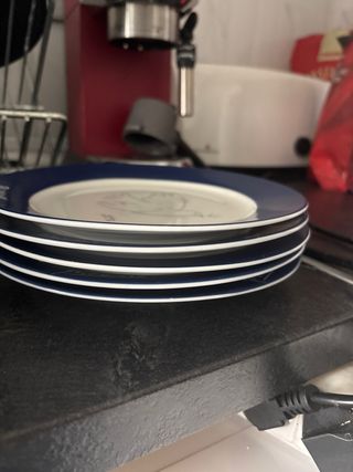 Set Platos Picasso Paloma Paz Azul