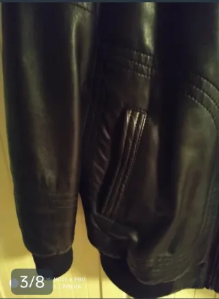 Cazadora Piel Caballero Negra