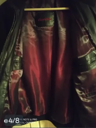 Cazadora Piel Caballero Negra