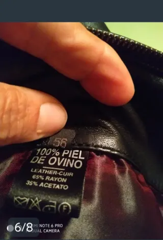 Cazadora Piel Caballero Negra