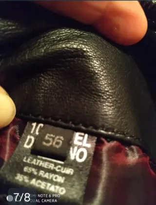 Cazadora Piel Caballero Negra