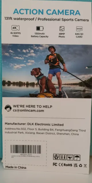 Cámara deportiva Action cam 4K 60FPS