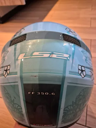 Casco Moto LS2 Azul Flores talla xs