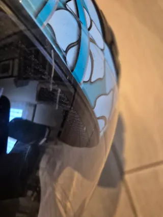 Casco Moto LS2 Azul Flores talla xs