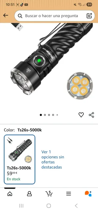 Linterna LED Alta Potencia Wurkkos TS265