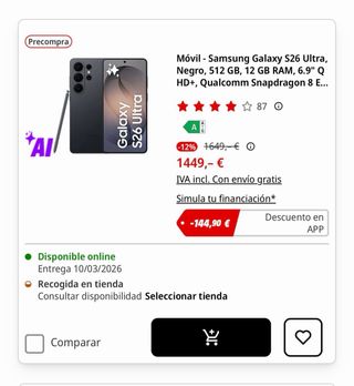 Samsung Galaxy S26 Ultra 512GB