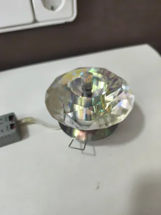 Aplique techo cristal y metal