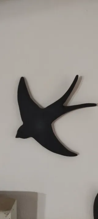 Decoración Golondrinas pasta endurecida