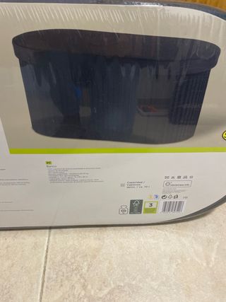 Banco baúl terciopelo suave Livarno