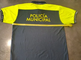 Descatalogado antiguo Polo camisa Policía Municipa
