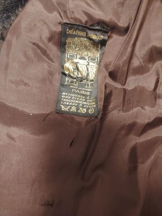 Abrigo pelo sintético marrón