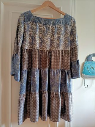 Vestido Pedro del Hierro Beige/Azul
