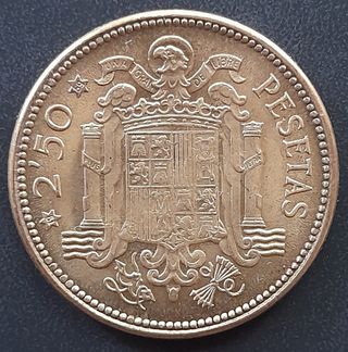 2.50 Ptas 1953 *69 ¡TROQUELADA! (F. Franco)