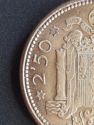 2.50 Ptas 1953 *69 ¡TROQUELADA! (F. Franco)