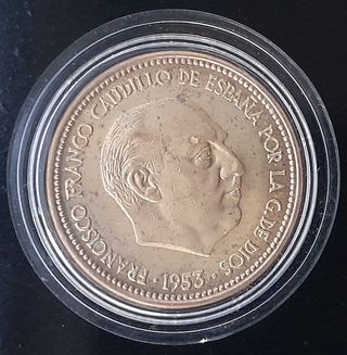 2.50 Ptas 1953 *69 ¡TROQUELADA! (F. Franco)