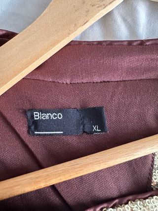 Vestido Blanco lentejuelas marrón y dorado