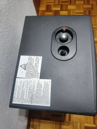 Estufa de gas negra llama azul