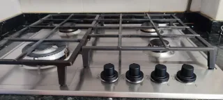 Cocina de gas acero inoxidable 4 fogones