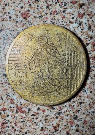 Moneda 50 céntimos 2001