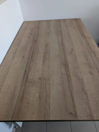 Mesa de comedor moderna madera y metal 160x100cm