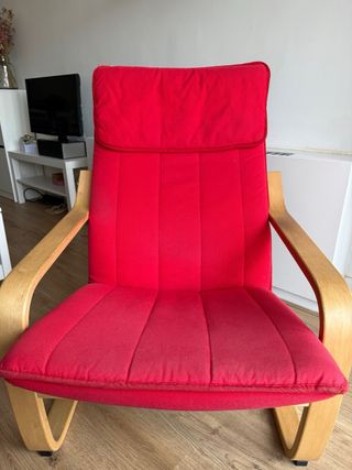 Poltrona Poäng Ikea Rosso