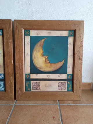 Pareja Cuadros Decorativos Sol y Luna