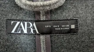 Abrigo Zara Mujer Talla M Gris