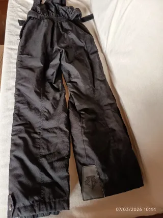 Pantalón negro de esquí con tirantes Descente