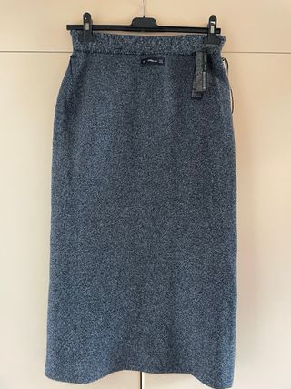 Gonna Zara grigia con spacco