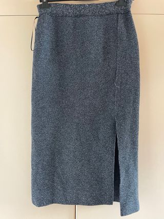 Gonna Zara grigia con spacco