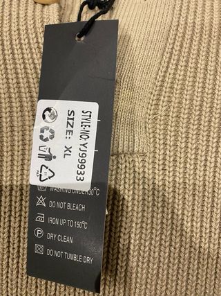 Jersey JONATHAN JAMES Hombre Talla XL Beige da L