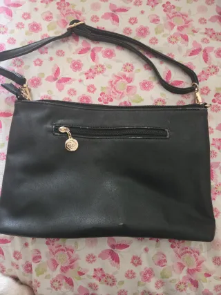 Pochette nera con fantasia animalier