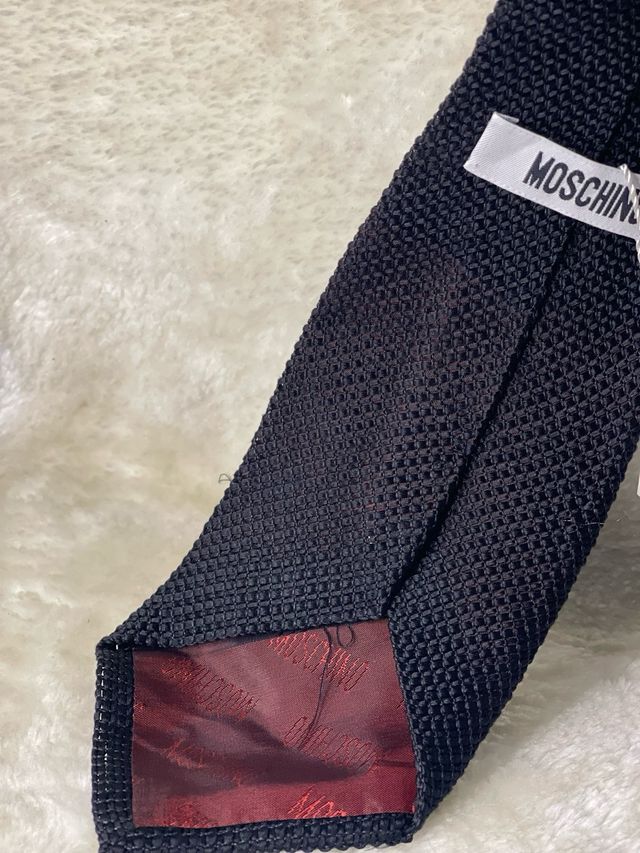 Cravatta Moschino vintage nera e rossa