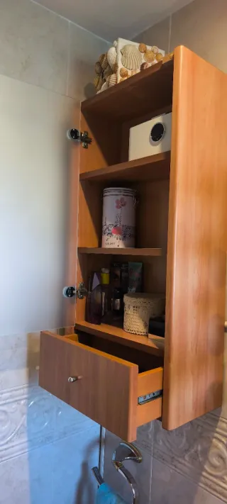 Mueble lavabo, armario y toallero
