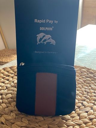 Monedero piel Dolphin negro/marrón