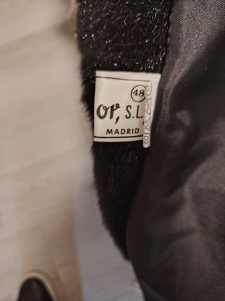 *REBAJADO* Abrigo Piel Sintética Negro