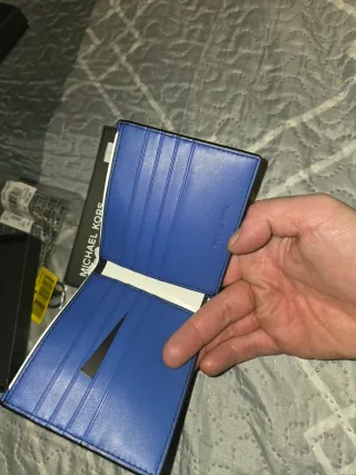 Cartera Michael Kors Piel Azul/Gris