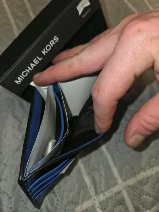 Cartera Michael Kors Piel Azul/Gris