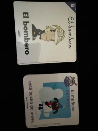 Cartas de aprendizaje El bombero y El muñeco de ni