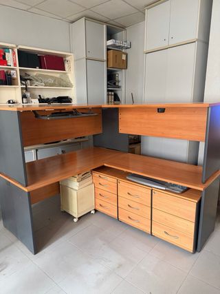 Escritorio de oficina modular madera