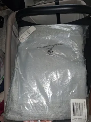 Maxibufanda rosa y gris nueva