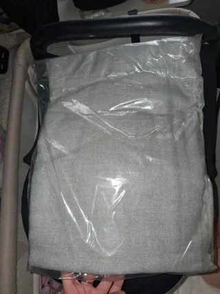 Maxibufanda rosa y gris nueva