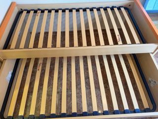 Cama doble madera y metal