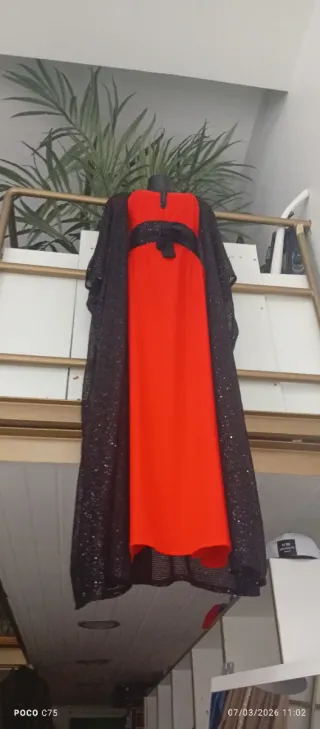 Vestido Dubai Negro y Rojo Talla Única