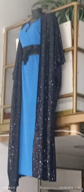 Vestido Dubai Negro y Rojo Talla Única