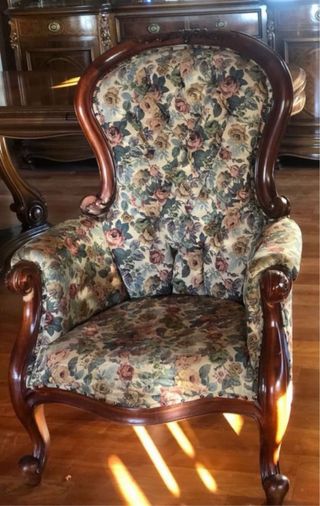 Sillones butacas de nogal - clásico / vintage