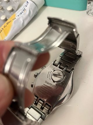 Reloj Swatch Irony Chrono Hombre Azul/Plata