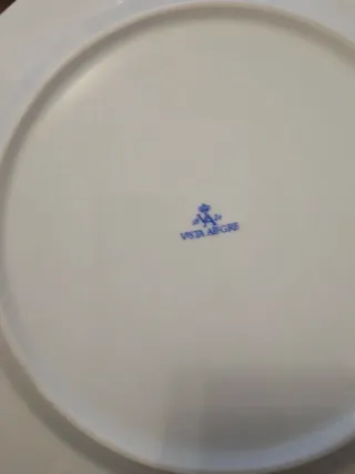 6 Platos Vista Alegre Florales Azules