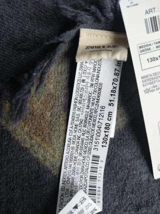 Manta lana sin estrenar